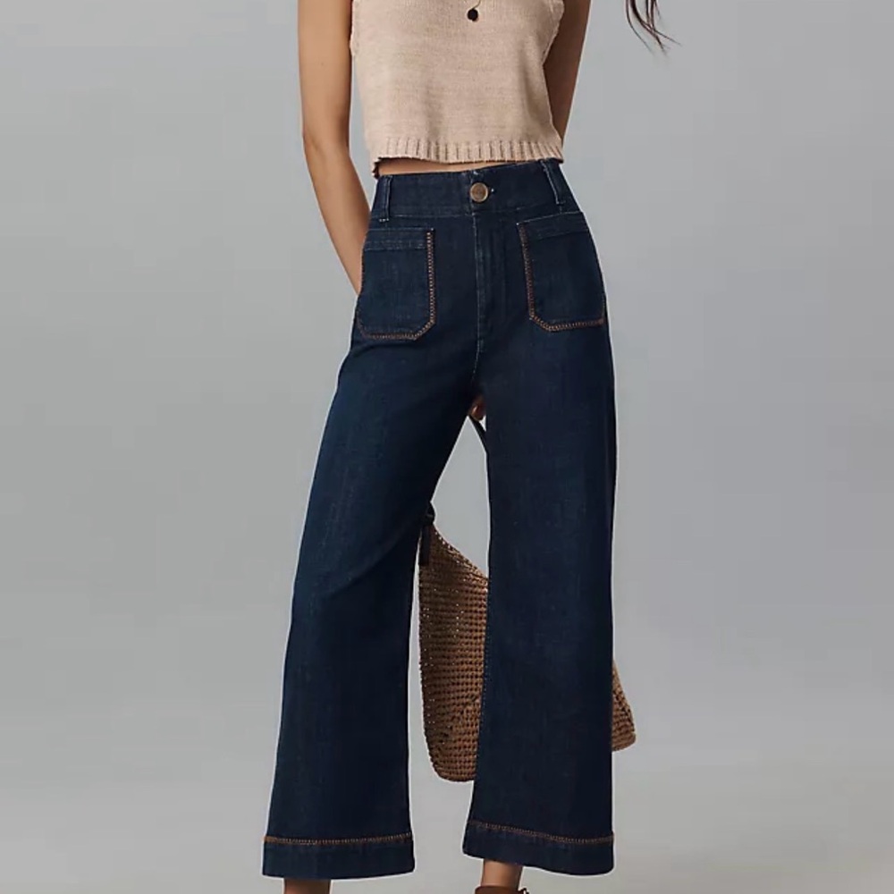 Maeve Dark Indigo Flare Jeans